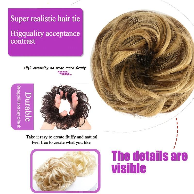 Messy Hair Chignons Curly Hair Scrunchies Updo Hairpiece