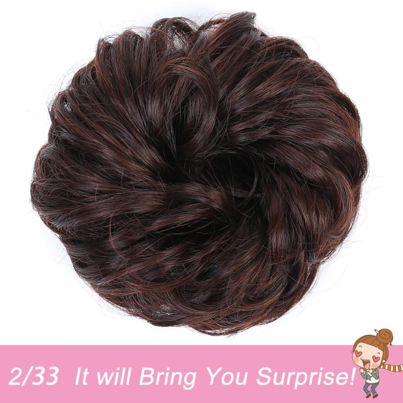 Messy Hair Chignons Curly Hair Scrunchies Updo Hairpiece