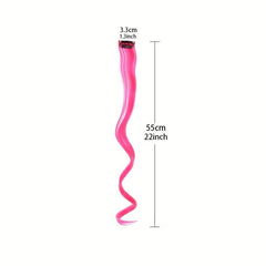 Rainbow Clip In Hair Extensions For Girls