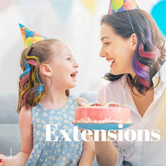 Rainbow Clip In Hair Extensions For Girls