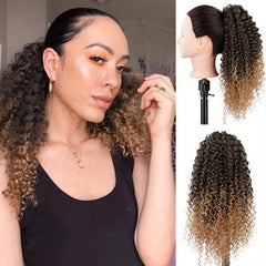 35 56 Cm Afro Puff Drawstring Ponytail Extensions Natural Looking Synthetic Hair