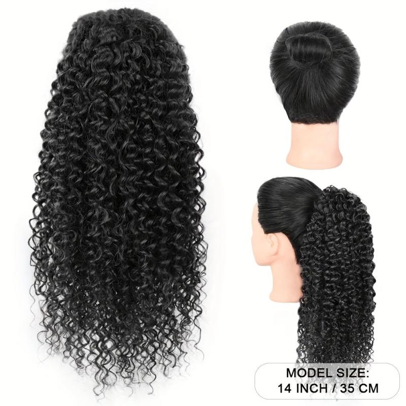 35 56 Cm Afro Puff Drawstring Ponytail Extensions Natural Looking Synthetic Hair