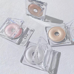 Shimmery Eyeshadow & Highlighter Compact - Glitter Sequins Texture