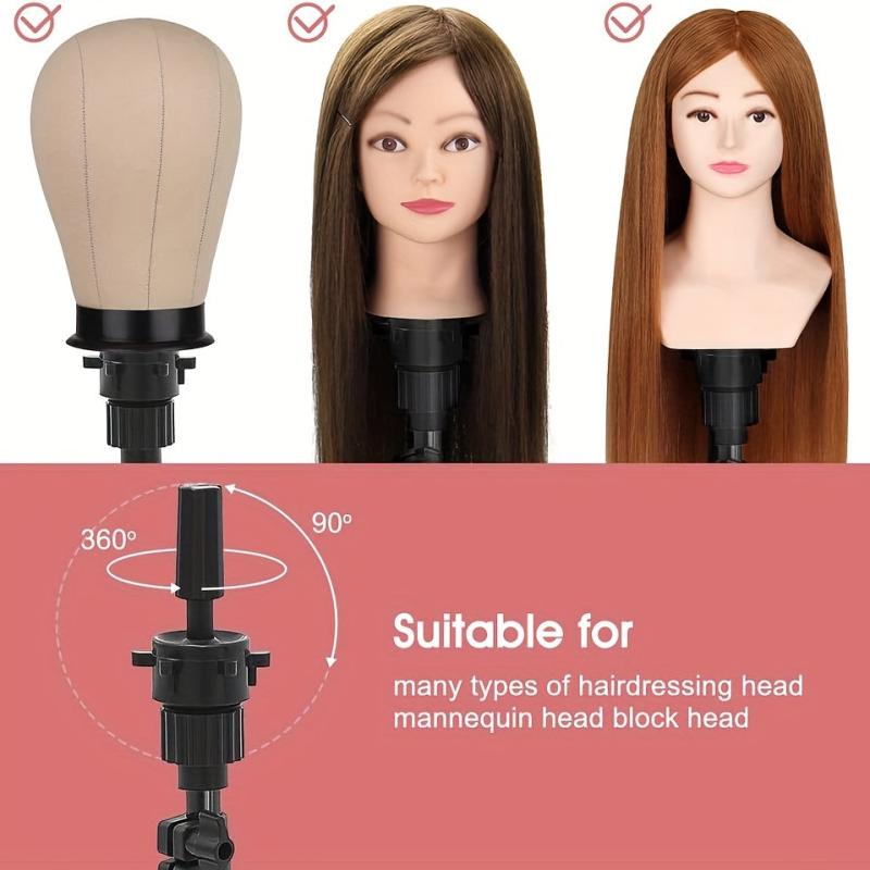 Foldable Adjustable Metal Mannequin Head Stand for Wig Training