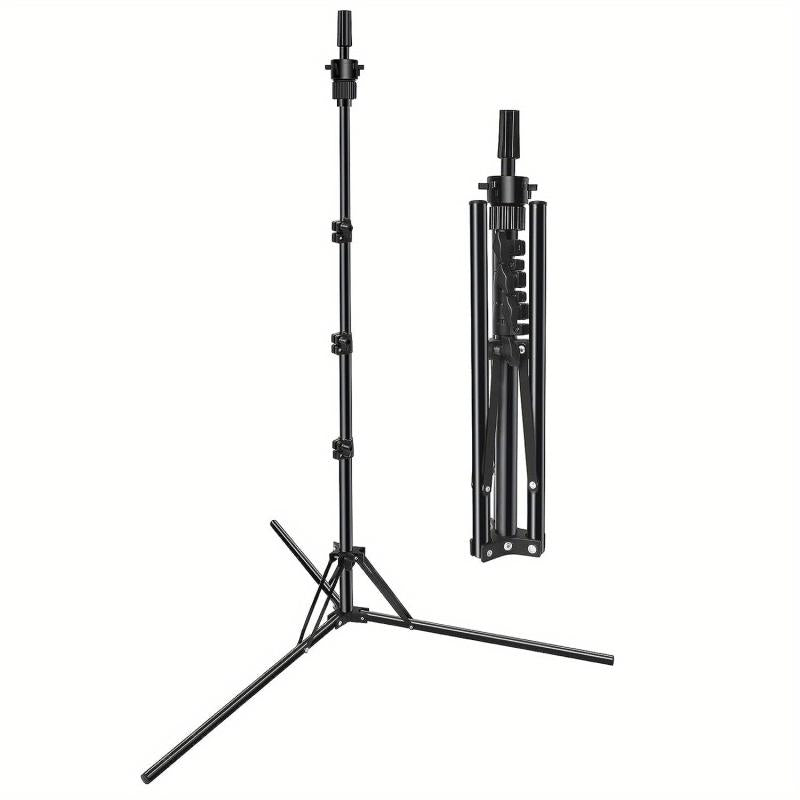 Foldable Adjustable Metal Mannequin Head Stand for Wig Training
