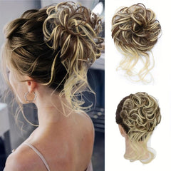 Women's Messy Bun Hair Piece Synthetic Wavy Chignon Ponytail