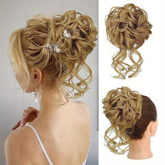 Women's Messy Bun Hair Piece Synthetic Wavy Chignon Ponytail