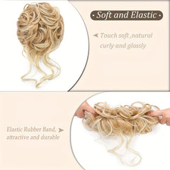 Women's Messy Bun Hair Piece Synthetic Wavy Chignon Ponytail