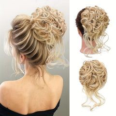 Women's Messy Bun Hair Piece Synthetic Wavy Chignon Ponytail