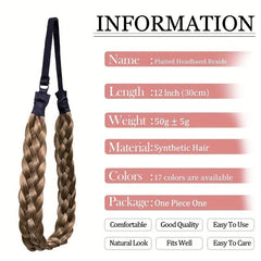 Bohemian Plaited Headband Braids Hair for Women Girls Hair Accessories