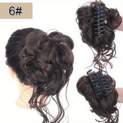 Synthetic Curly Hair Buns Claw Clip Extensions for Women