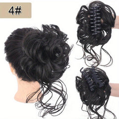 Synthetic Curly Hair Buns Claw Clip Extensions for Women