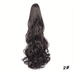 Synthetic Claw Clip Ponytail Hair Extension Wavy Hair Clip For Women