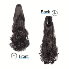 Synthetic Claw Clip Ponytail Hair Extension Wavy Hair Clip For Women