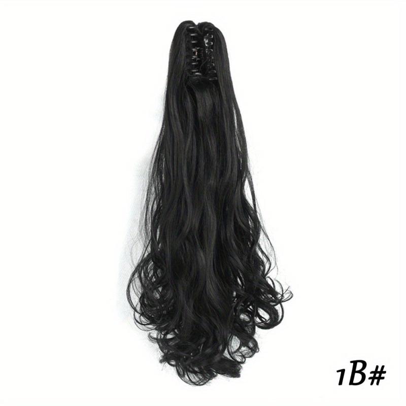 Synthetic Claw Clip Ponytail Hair Extension Wavy Hair Clip For Women