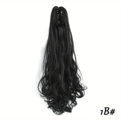 Synthetic Claw Clip Ponytail Hair Extension Wavy Hair Clip For Women