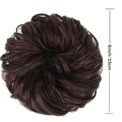 Messy Hair Bun Curly Wavy Hair Piece Updo Hair Extensions