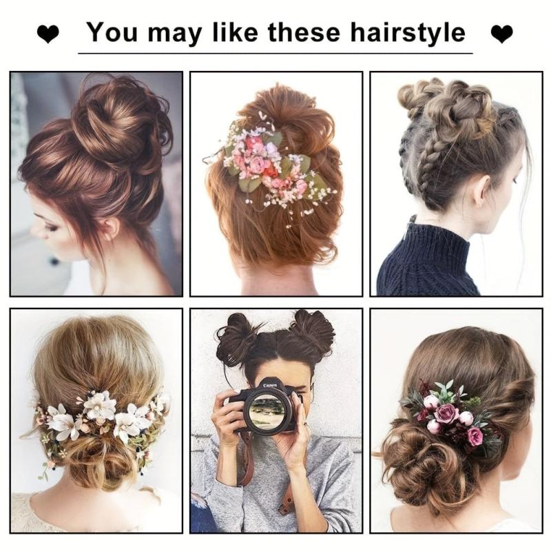 Messy Hair Bun Curly Wavy Hair Piece Updo Hair Extensions