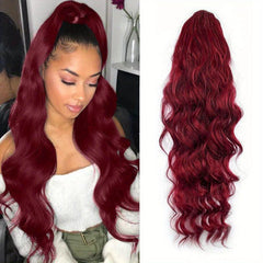60 96 Cm Body Wave Ponytail Hair Extensions Synthetic Heat Resistant Drawst