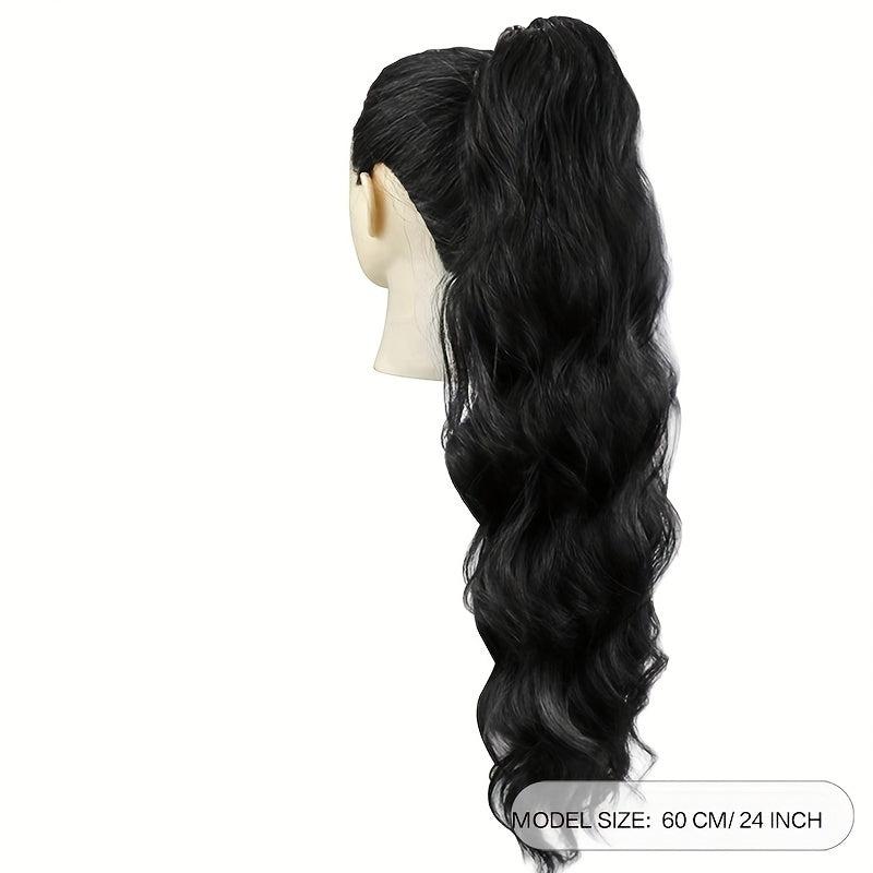 60 96 Cm Body Wave Ponytail Hair Extensions Synthetic Heat Resistant Drawst