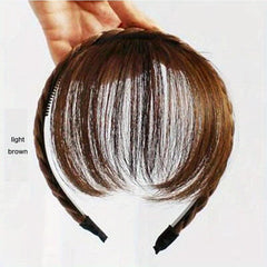 Twist Braid Headband with Fringe Bangs Hair Hoop for Women