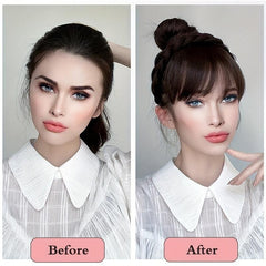 Twist Braid Headband with Fringe Bangs Hair Hoop for Women