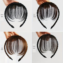 Twist Braid Headband with Fringe Bangs Hair Hoop for Women