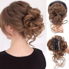 Messy Bun Wavy Hair Scrunchies Extensions Claw Clip In Hair Bun Chignons