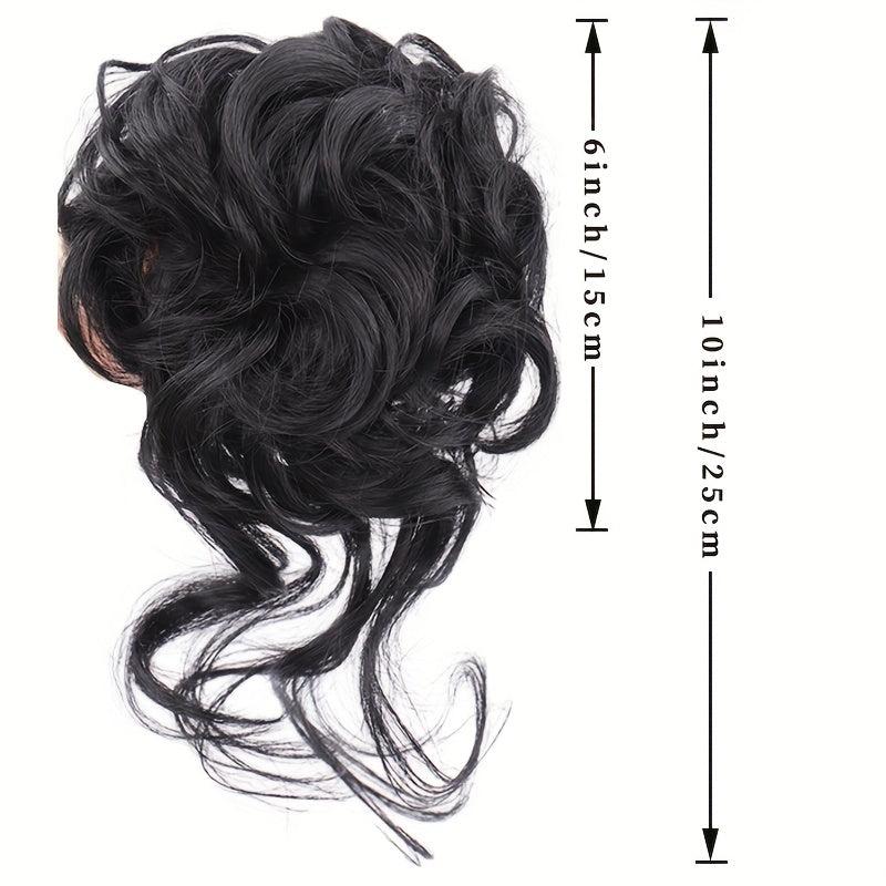 Messy Bun Wavy Hair Scrunchies Extensions Claw Clip In Hair Bun Chignons