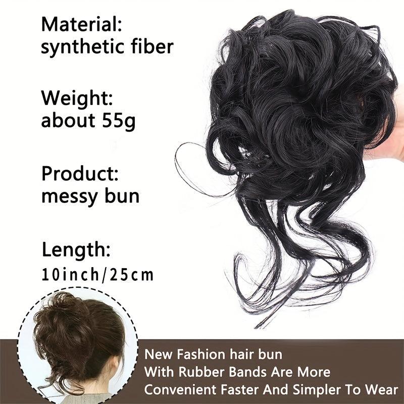Messy Bun Wavy Hair Scrunchies Extensions Claw Clip In Hair Bun Chignons