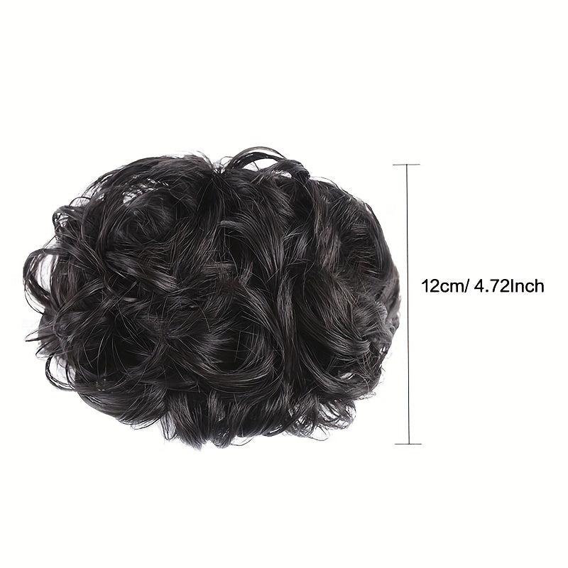 Curly Short Synthetic Hair Extension Chignon Bun Updo Ponytail Piece