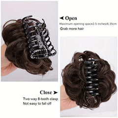 Curly Short Synthetic Hair Extension Chignon Bun Updo Ponytail Piece