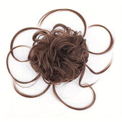 Tousled Updo Messy Hair Bun Curly Wavy Hair Piece Hair Extensions