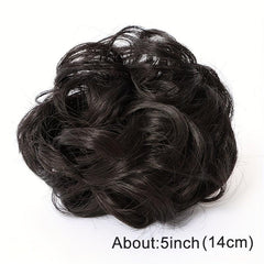 Messy Wavy Claw Clip Hair Bun Short Synthetic Chignon Donut Roller Updo Ponytail