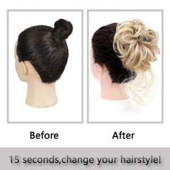 24 Cm Messy Hair Bun Hair Piece Scrunchies Wavy Updo Bun Chignon Hairpiece