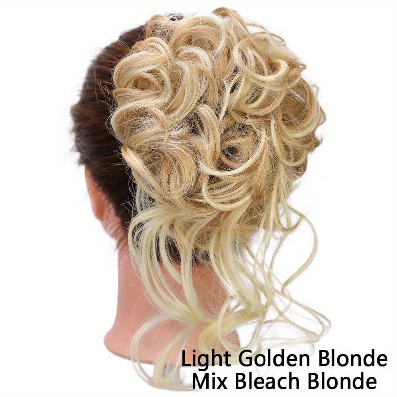 24 Cm Messy Hair Bun Hair Piece Scrunchies Wavy Updo Bun Chignon Hairpiece