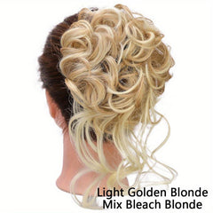 24 Cm Messy Hair Bun Hair Piece Scrunchies Wavy Updo Bun Chignon Hairpiece