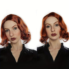 Red Curly Wave Women Wig Costume Cosplay Halloween Hair Wigs
