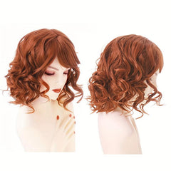 Red Curly Wave Women Wig Costume Cosplay Halloween Hair Wigs