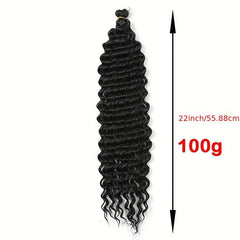 88 Cm Long Curly Crochet Hair Extensions For Women Deep Wave Braiding Hair