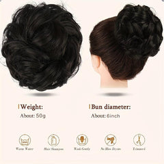 Synthetic Claw Donut Hair Buns Chignon Clip In Extensions