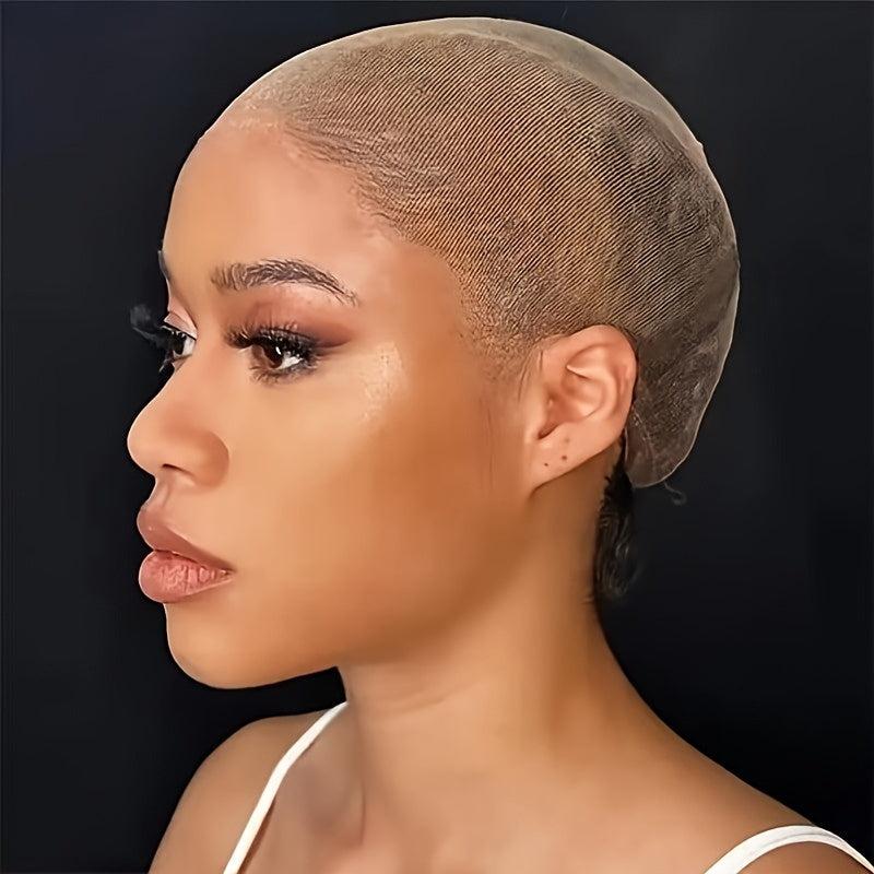 2 Pcs Wig Cap Soft & Stretchy Nylon Wig Cap for Women Light Brown Dark Brown