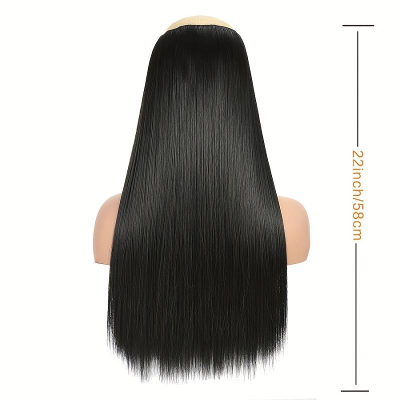 Long Straight Hair Extension 5 Clips High Temp Hair Pieces