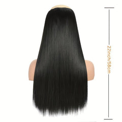 Long Straight Hair Extension 5 Clips High Temp Hair Pieces