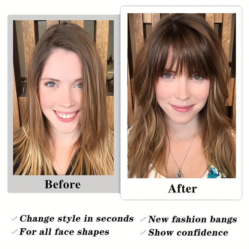 Synthetic Hair Piece Air Bangs With Sideburns