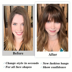 Synthetic Hair Piece Air Bangs With Sideburns