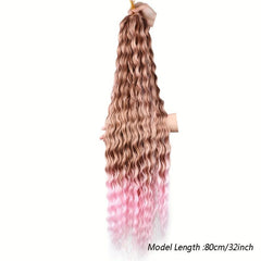 28 Cm Deep Wave Crochet Hair Extensions for Women Girls
