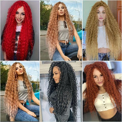 28 Cm Deep Wave Crochet Hair Extensions for Women Girls