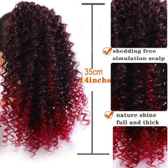 35 56 Cm Ombre Deep Wave Drawstring Ponytail Extensions