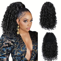 35 56 Cm Ombre Deep Wave Drawstring Ponytail Extensions